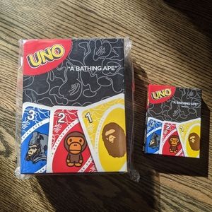 BAPE X UNO Tee Shirt + Card Game - LIMITED Edition Size M - A Bathing Ape Mattel